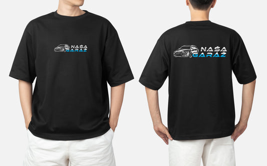 Tričko naša garáž nové logo vpredu aj vzadu